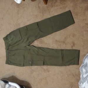 Smooth army green slacks